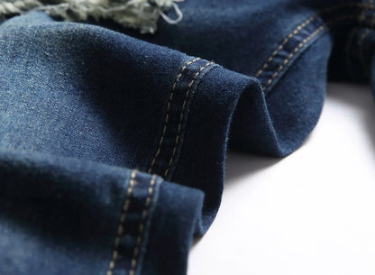 2024 Nouveaux Jeans Slim-Fit Rippés et Décolorés pour Hommes