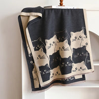 🧣 Écharpe Jacquard Chat IROJEFF – Douceur & Chaleur Hivernale