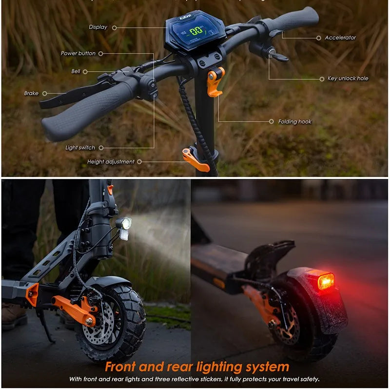 KuKirin G2 Pro VMP Scooter électrique 500W 48V 15.6Ah 9 pouces tout-terrain pneu pliable Scooter électrique 25 KM/H vitesse 65KM portée