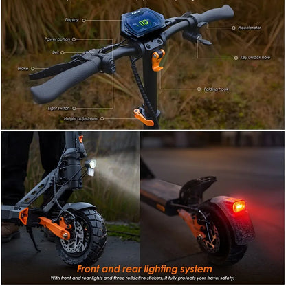KuKirin G2 Pro VMP Scooter électrique 500W 48V 15.6Ah 9 pouces tout-terrain pneu pliable Scooter électrique 25 KM/H vitesse 65KM portée