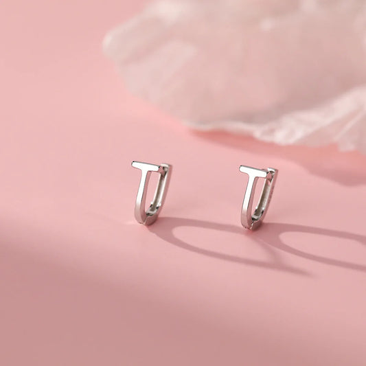 Boucles d'oreilles en argent Sterling 925 en forme de T, charmantes, Style minimaliste, cadeau de fête, bijoux fins pour femmes, nouvelle collection
