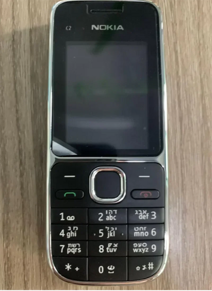 Nokia C2-01 classique QWERTY double SIM débloqué 2G 2MP caméra longue veille avec clé hebrew téléphone utilisé