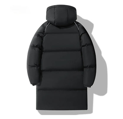 Parka chauffante à capuche pour homme, veste rembourrée, manteau long, veste chaude, technologie graphène, style coréen, haut de gamme, couple, hiver, 2024
