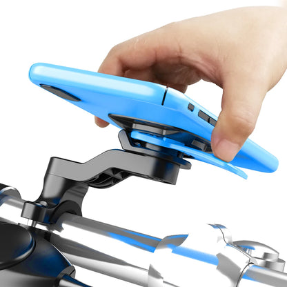 Support Téléphone Vélo Guidon – Amortisseur Antichoc, Universel, Détachable et Facile à Installer (VTT, Moto, Scooter)