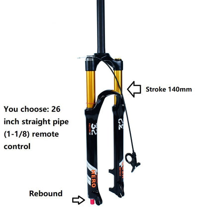 🚴♂️ Fourche à Air VTT en Alliage de Magnésium – Amortisseur de Rebond 140mm