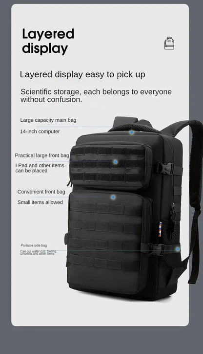 Sac à Dos Outdoor  35L – Imperméable, Anti-vol, Camping & Randonnée