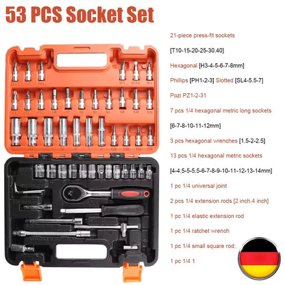 Kit d’outils de quincaillerie domestique – Boîte à outils complète multifonction