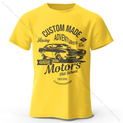T-shirt homme BOLF – Coton peigné respirant et impression DTF haute précision