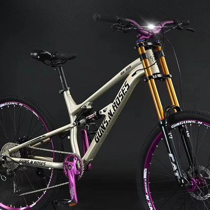 🚵 VTT 26"/27,5" 10 vitesses – Suspension pneumatique, cadre aluminium soft-tail