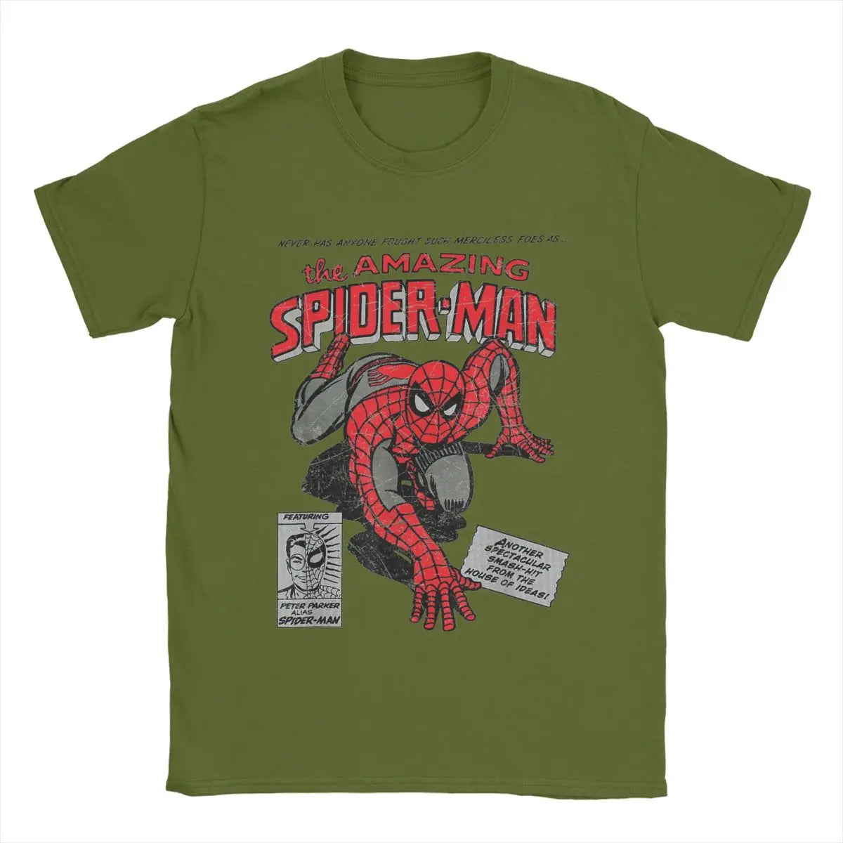 Spider-man Retro Comic Movie T-Shirt pour hommes, SpidSuffolk Tees, Creative Tees, Round Neck T-Shirt, 100% Cotton Birthday Present, Y-Man
