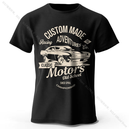 T-shirt homme BOLF – Coton peigné respirant et impression DTF haute précision