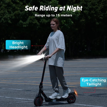 iScooter Trottinette électrique i9 8,5 pouces 350 W 7,5 Ah 30 km/h pour adultes, autonomie maximale de 30 km, avec application