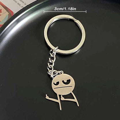 Porte-clés de Couple, Match intéressant des gens que le cœur, doigt du milieu, personnalité Ins, sac drôle, pendentif, bijoux, cadeau pour Couple et amis
