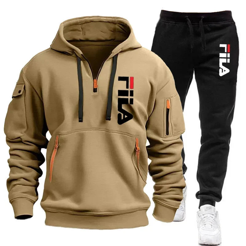 👕 Ensemble Sweat-shirt à Capuche + Pantalon pour Hommes – Automne/Hiver 2025