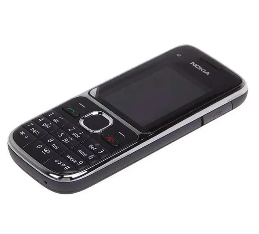 Nokia C2-01 classique QWERTY double SIM débloqué 2G 2MP caméra longue veille avec clé hebrew téléphone utilisé
