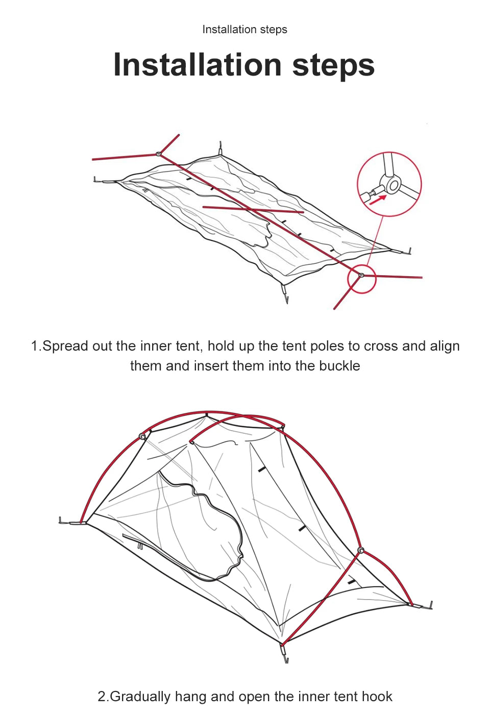 ⛺ Tente de Camping Portable PACOONE – Ultralégère et Étanche
