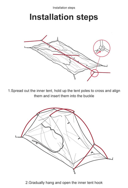 ⛺ Tente de Camping Portable PACOONE – Ultralégère et Étanche
