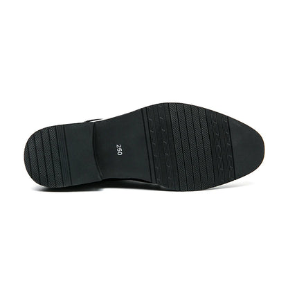 Chaussures habillées pour hommes en cuir de haute qualité Chaussures d'affaires décontractées Pointe de luxe Chaussures triples articulations pour bureau