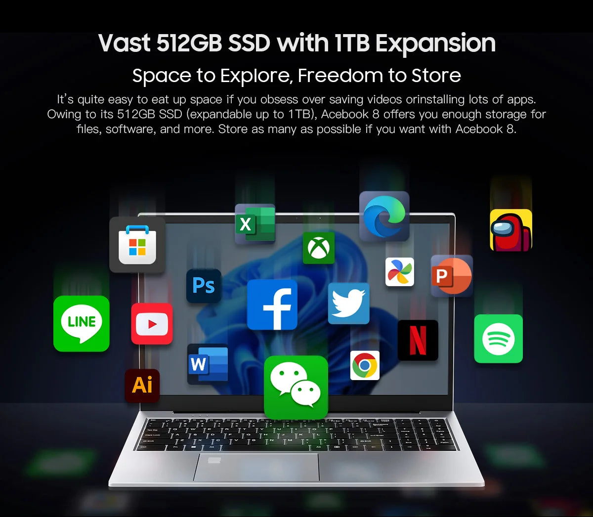📌 Blackview Acebook 8 – Ordinateur Portable 15.6"