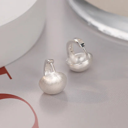 Boucles d'oreilles créoles géométriques coréennes en argent regardé 925, cadeau de bijoux sexy, simple, tempérament exquis, semi-vente chaude