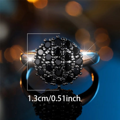 Femme mignon blanc noir Zircon pierre couleur or bijoux de mariage promesse bagues de fiançailles pour les femmes
