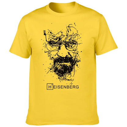 2022 Européen et Américain Créatif Breaking Bad Heisenberg T-shirt Série TV Impression Hommes Rue Mode T-shirt Haut Décontracté