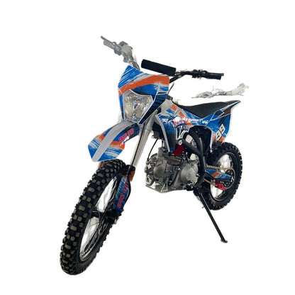 "Moto Cross 125cc pour Adulte – Tout-Terrain à Deux Roues, Puissante, Légère et Abordable | Démarrage Électrique & Freins à Disque