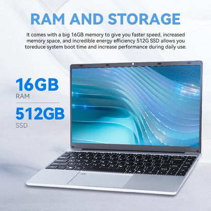 FIREBAT-Ordinateur portable A14, 14.1 ", ultra fin, 16 Go de RAM, 1 To, 1920x1080, empreinte digitale, Intel N5095, ordinateur portable, ordinateur portable, PC, nouveauté