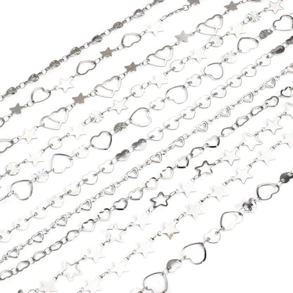 Bracelet de cheville en acier inoxydable 304 pour femmes, chaîne à maillons faite à la main, couleur argent, chaîne de jambe, pied, bijoux cadeau, 1 pièce
