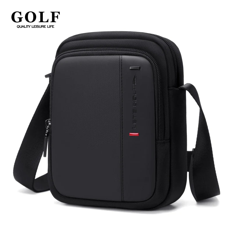 Sac Bandoulière GOLF pour Homme en Nylon Style Boston Sac Messager Mini Sac à Bandoulière Étanche avec Compartiments Oxford