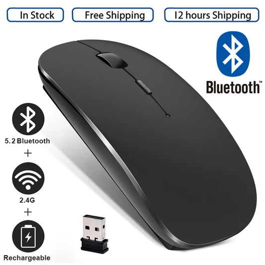 Souris Bluetooth Rechargeable - Silencieuse et Ergonomique