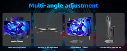 FYHXele 27 pouces 380Hz moniteur de jeu 1080P IPS 0.5ms GTG moniteur d'ordinateur moniteur Vertical réglable prise en charge FreeSync HDR VESA
