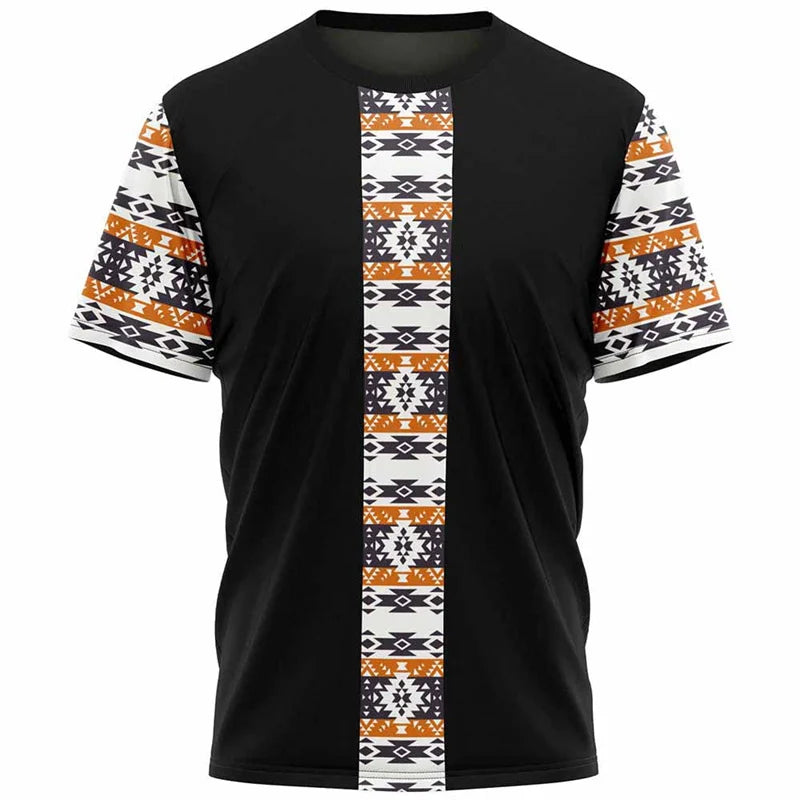 T-shirt Ethnique Tribal Dashiki – Impression 3D Africaine – Unisexe