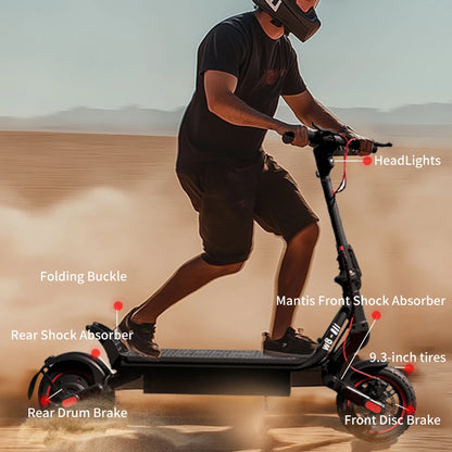 iScooter W8 – Scooter Électrique Adulte 750W, 48V 10.4Ah, Autonomie 60 km, Pliable – Pneus 9 Pouces