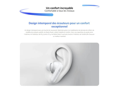 Ecouteurs Xiaomi Bluetooth intra-auriculaires Bud 5