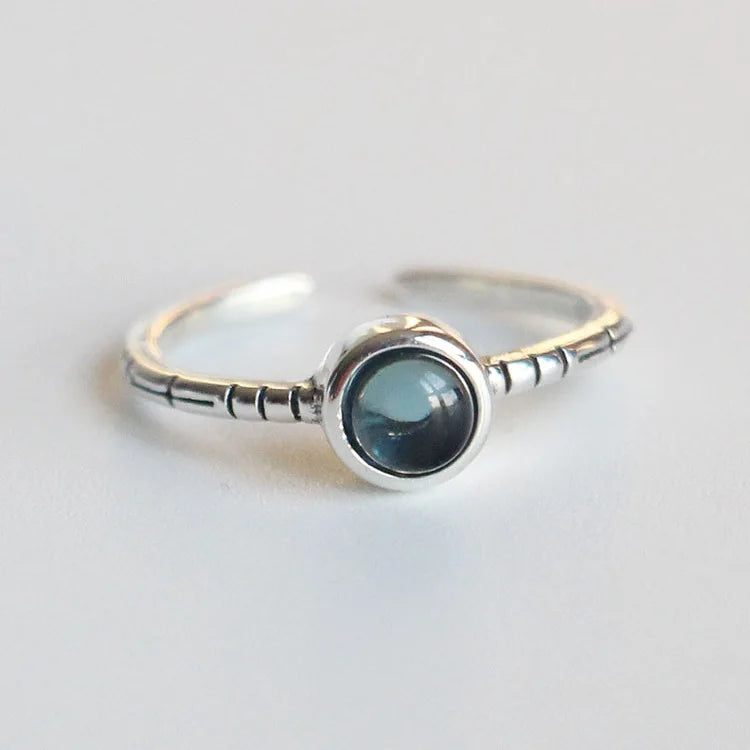Bague en argent Sterling 925 pour femmes, lignes uniques, bijoux, doigt réglable, ouvert, Vintage, pour fête, cadeau d'anniversaire