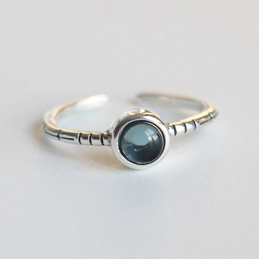 Bague en argent Sterling 925 pour femmes, lignes uniques, bijoux, doigt réglable, ouvert, Vintage, pour fête, cadeau d'anniversaire
