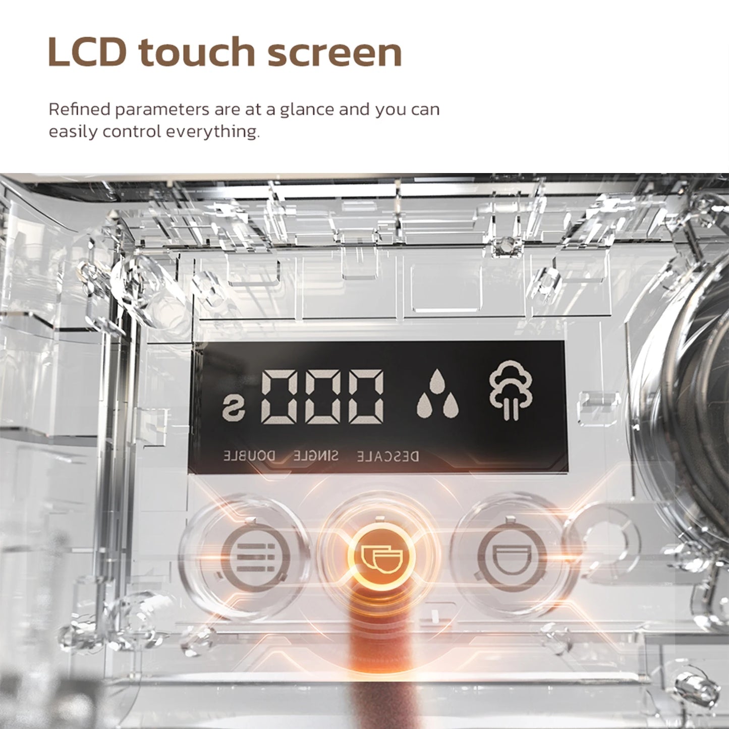 HiBREW H7A – Machine à Expresso Professionnelle 20 Bars avec Moulin Intégré &amp; Écran LCD