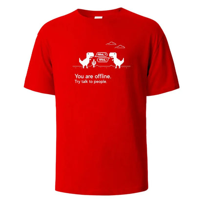 T-shirt imprimé You Are Offline pour hommes et femmes, t-shirts d'été, 100%