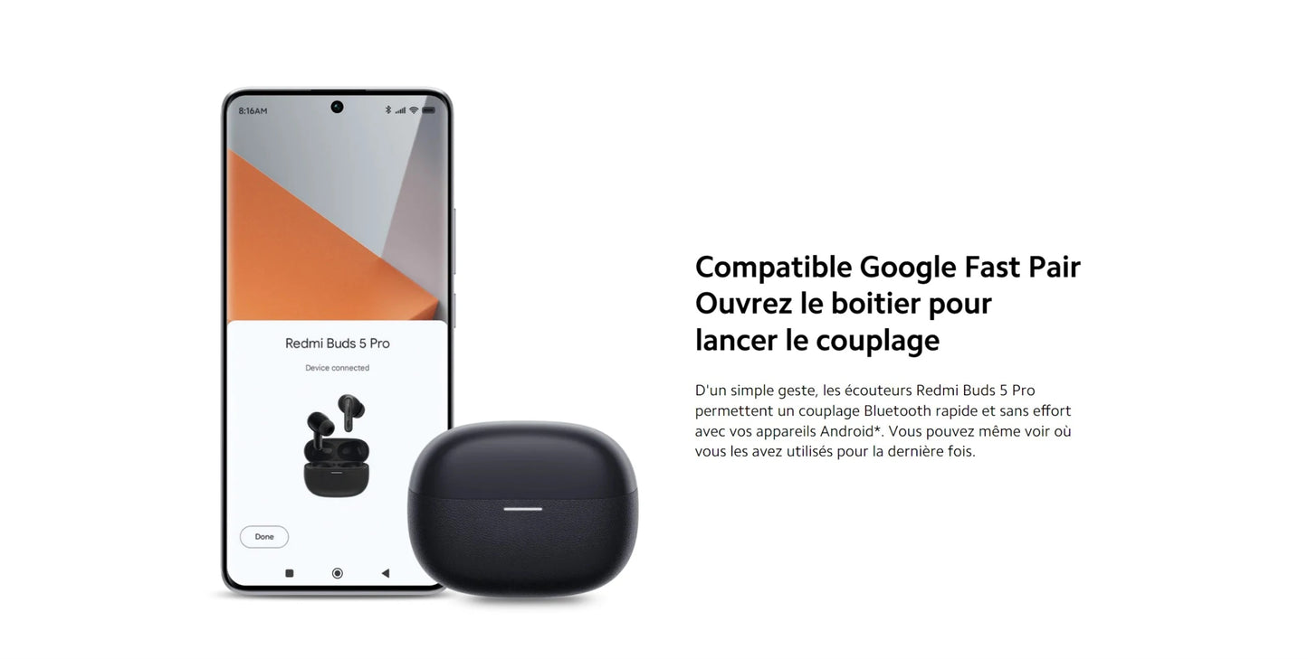 Redmi Buds 5 Pro : Son haute résolution et 38 heures d'autonomie