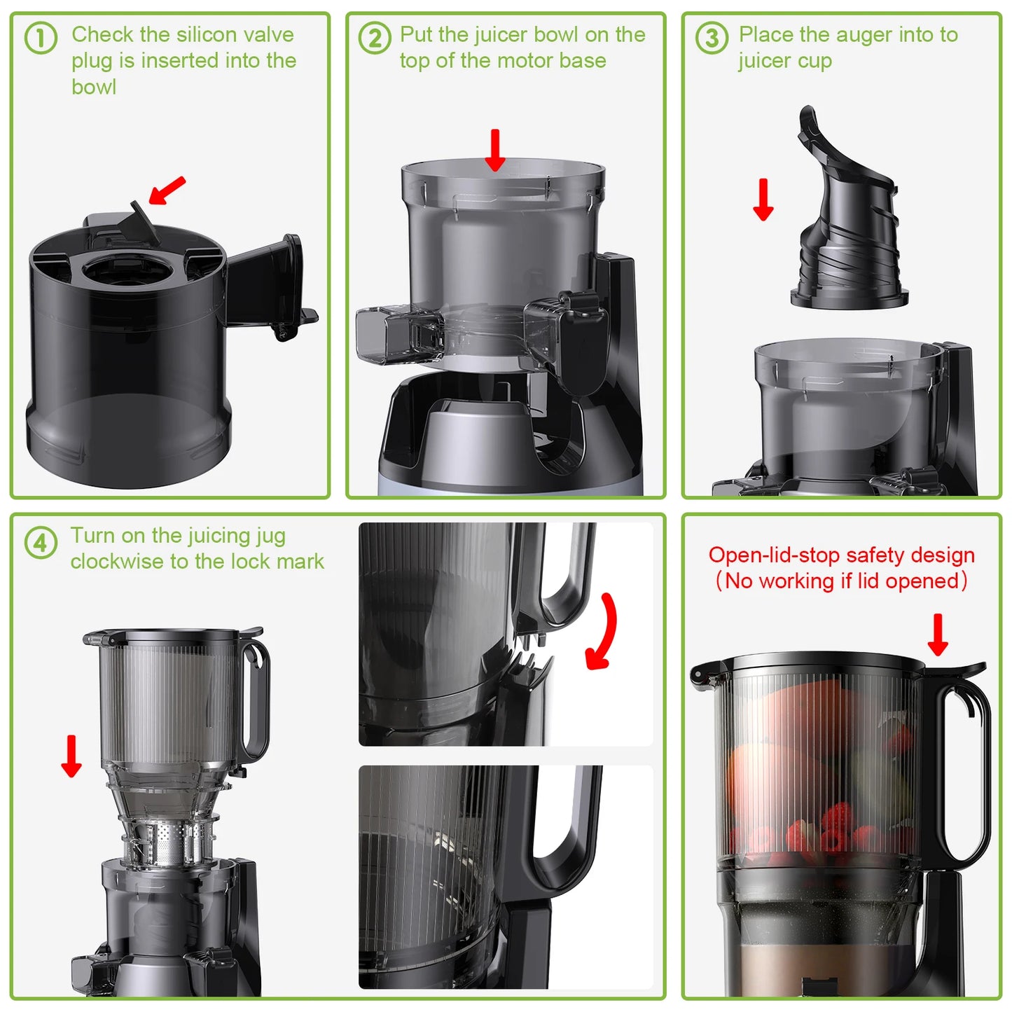 Extracteur de Jus Lent Biolomix SJ-023 – Grande Capacité &amp; Triple Filtre