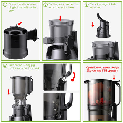 Extracteur de Jus Lent Biolomix SJ-023 – Grande Capacité &amp; Triple Filtre