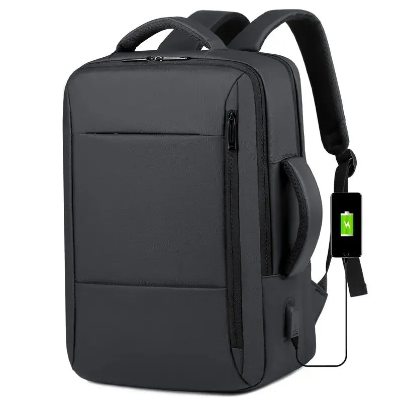 Sac à dos de grande capacité pour hommes, chargeur USB, idéal pour votre ordinateur portable, étanche, voyage d'affaires, sac à bagage.