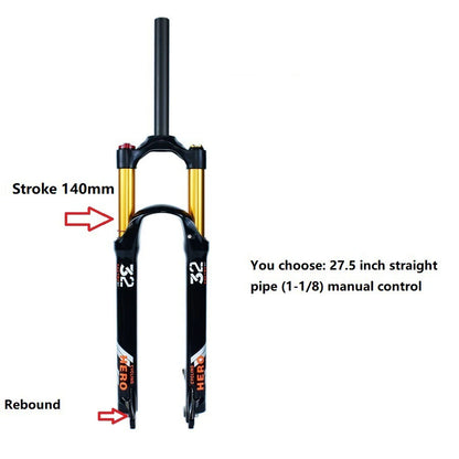🚴♂️ Fourche à Air VTT en Alliage de Magnésium – Amortisseur de Rebond 140mm