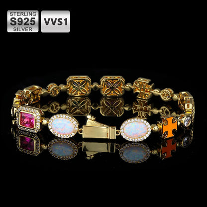 💎 Collier &amp; Bracelet Hip Hop en Argent 925 avec Moissanite – Style Miami Cuban