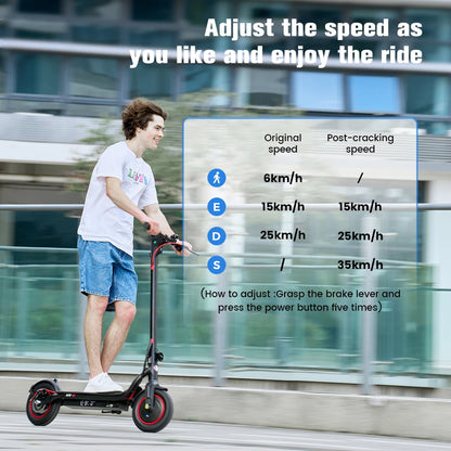 iScooter W6 10 pouces Scooter électrique 500W adulte e-scooter 36V 10.5Ah 35 km/h vitesse Support APP 30km portée ville Scooters électriques