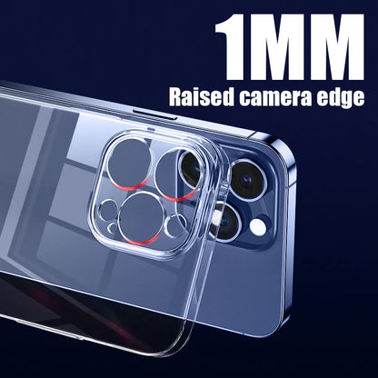 Coque rigide Ultra fine et transparente pour iPhone 15 14 13 12 16 Pro Max 16e 11, coque de téléphone antichoc transparente