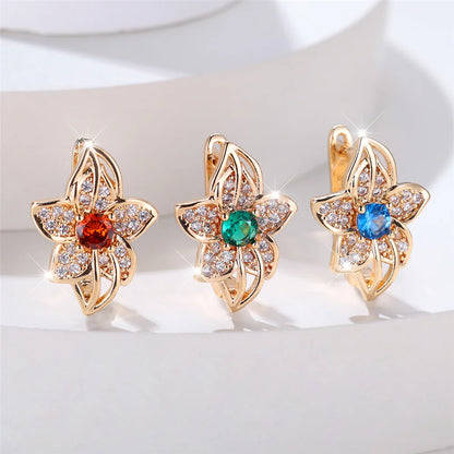 Boucles d'Oreilles Rondes Vertes sur Pierre pour Femme, Bijoux de Mariage, Breloque, Document en Or