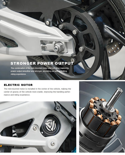 Moto Électrique 96V 20000W – RCS Brembo, 170 km/h