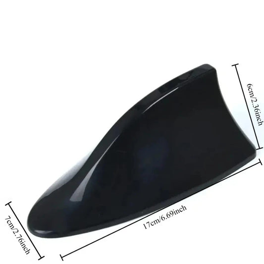 Décoration aérienne de toit d'aileron de requin de voiture de 2 pièces, Option d'antenne Radio AM FM, accessoire de style extérieur pour les véhicules, antenne de toit de voiture